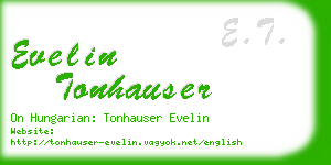 evelin tonhauser business card